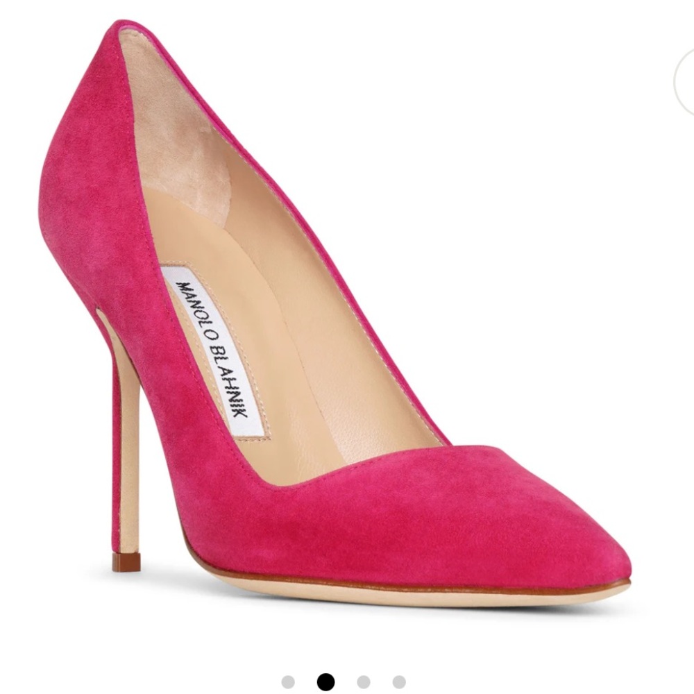 Manolo Blahnik Pink Suede Pumps